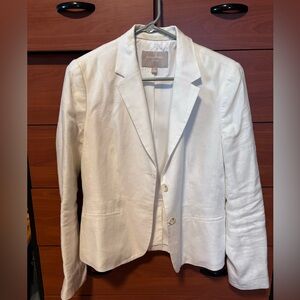 Banana Republic white linen blazer size 8